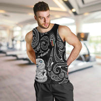Kia Hara Te reo Maori Men Tank Top Manaia Moko Pattern LT7 Black - Polynesian Pride