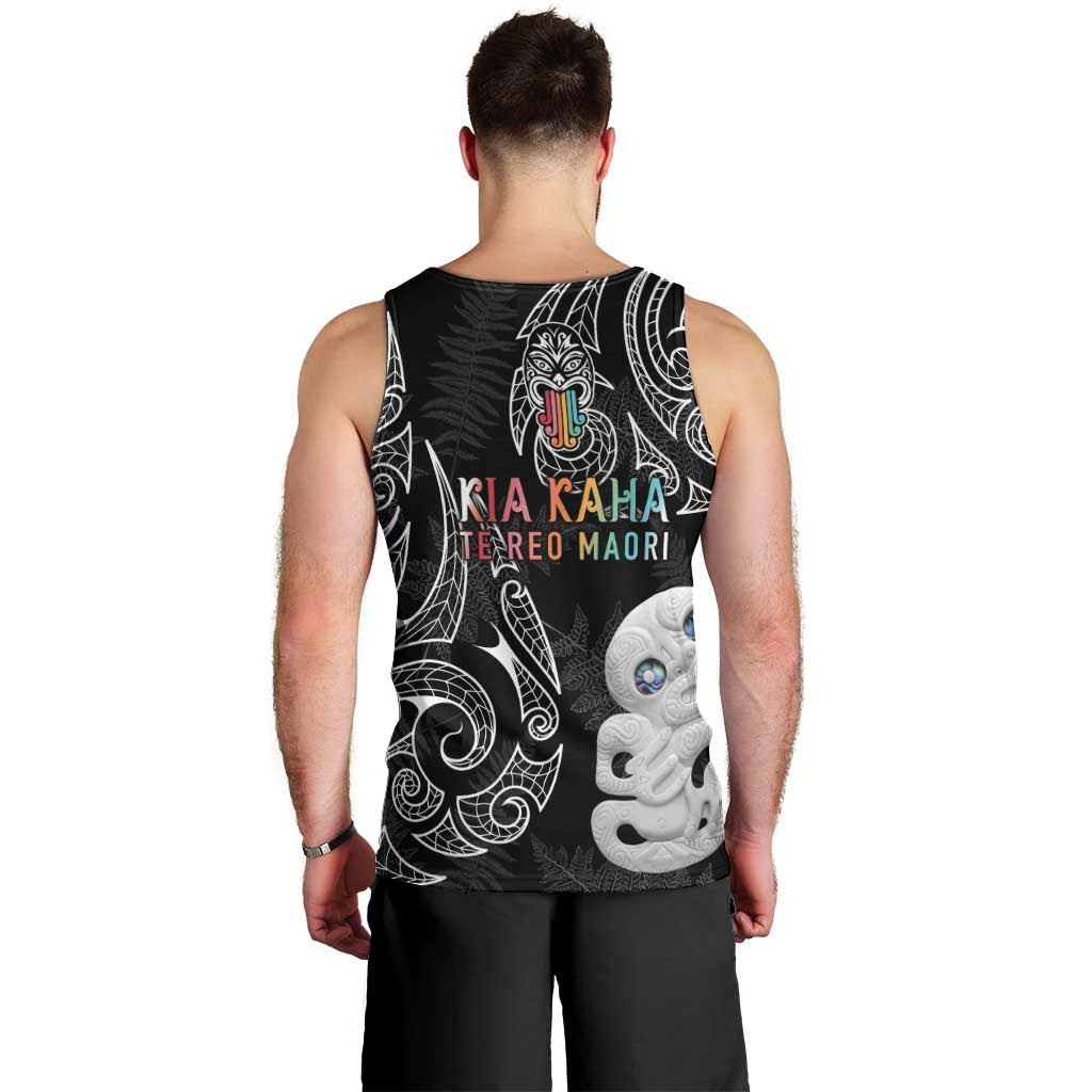 Kia Hara Te reo Maori Men Tank Top Manaia Moko Pattern LT7 - Polynesian Pride