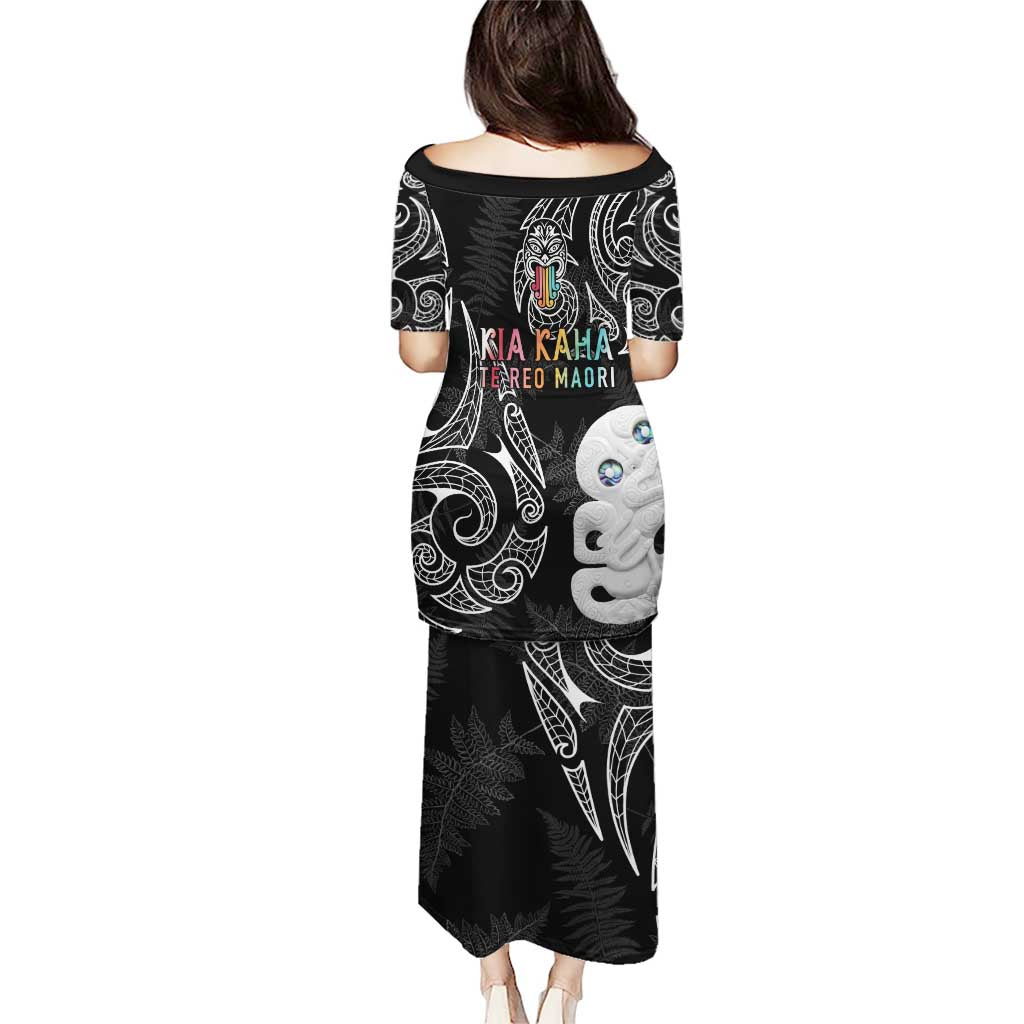 Kia Hara Te reo Maori Puletasi Manaia Moko Pattern LT7 - Polynesian Pride