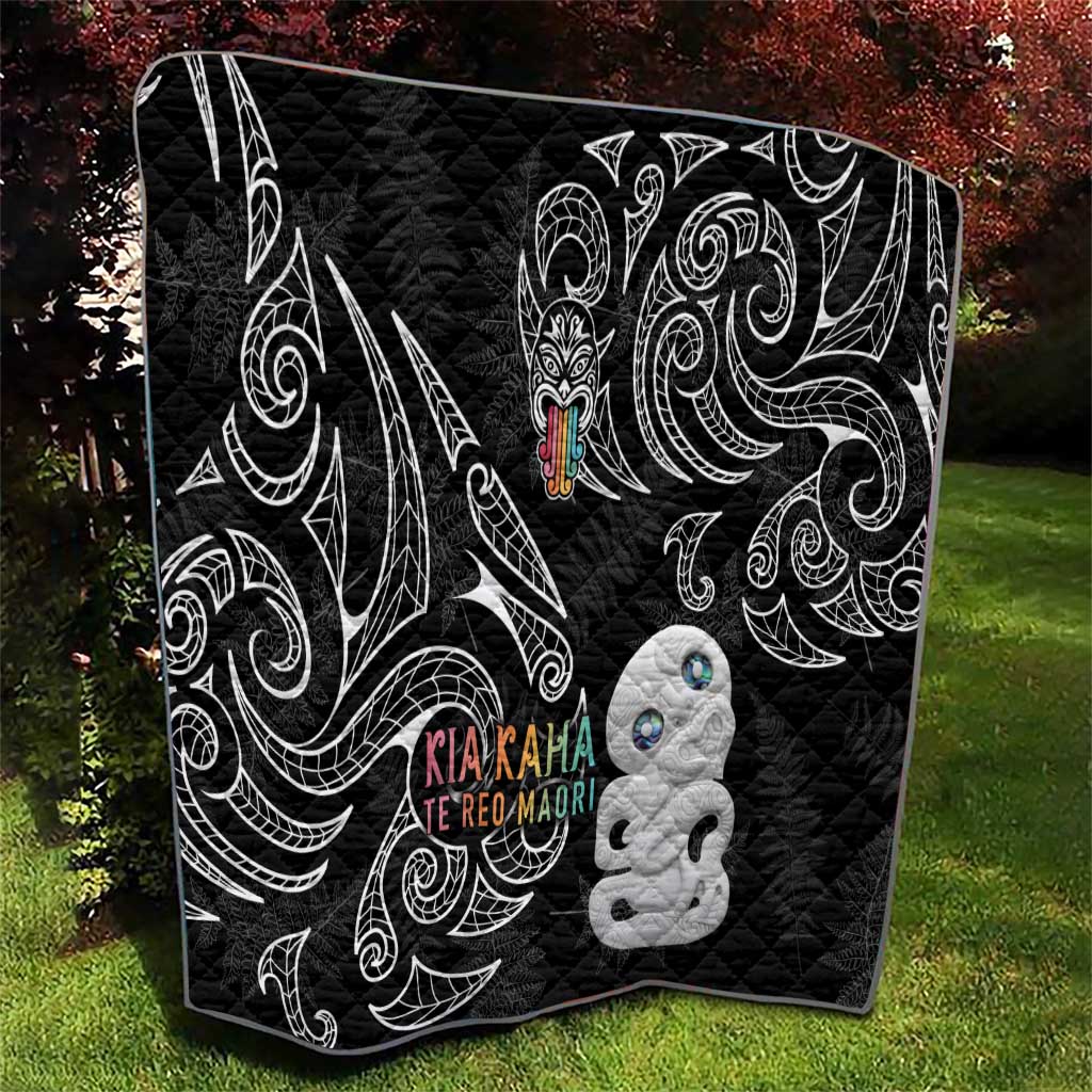 Kia Hara Te reo Maori Quilt Manaia Moko Pattern LT7 - Polynesian Pride