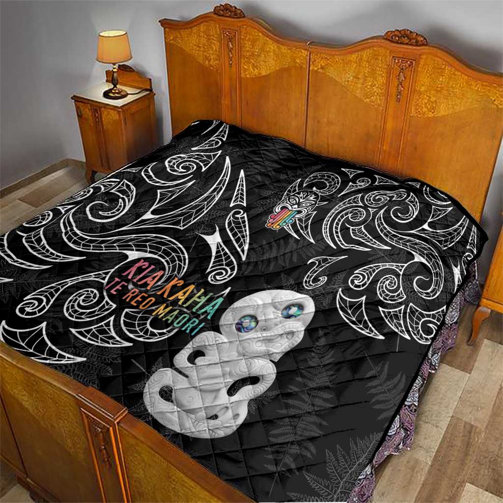 Kia Hara Te reo Maori Quilt Manaia Moko Pattern LT7 - Polynesian Pride