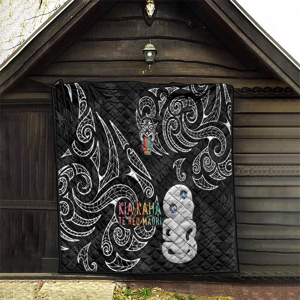 Kia Hara Te reo Maori Quilt Manaia Moko Pattern LT7 - Polynesian Pride