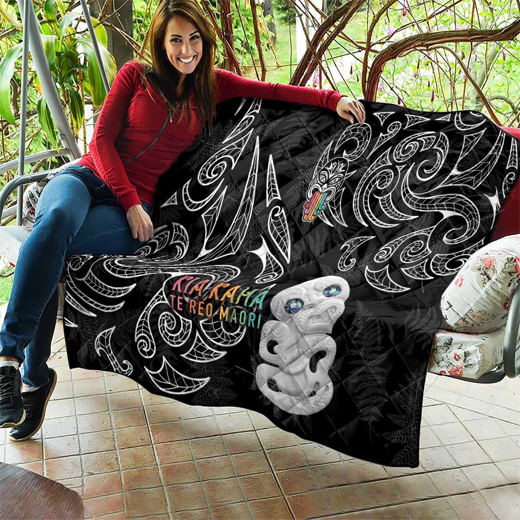 Kia Hara Te reo Maori Quilt Manaia Moko Pattern LT7 - Polynesian Pride