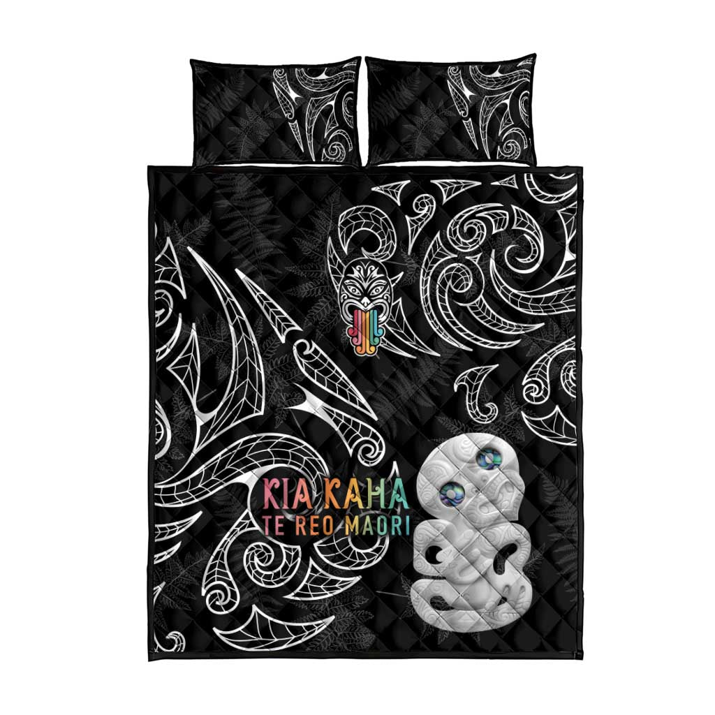 Kia Hara Te reo Maori Quilt Bed Set Manaia Moko Pattern LT7 - Polynesian Pride