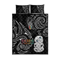 Kia Hara Te reo Maori Quilt Bed Set Manaia Moko Pattern LT7 - Polynesian Pride