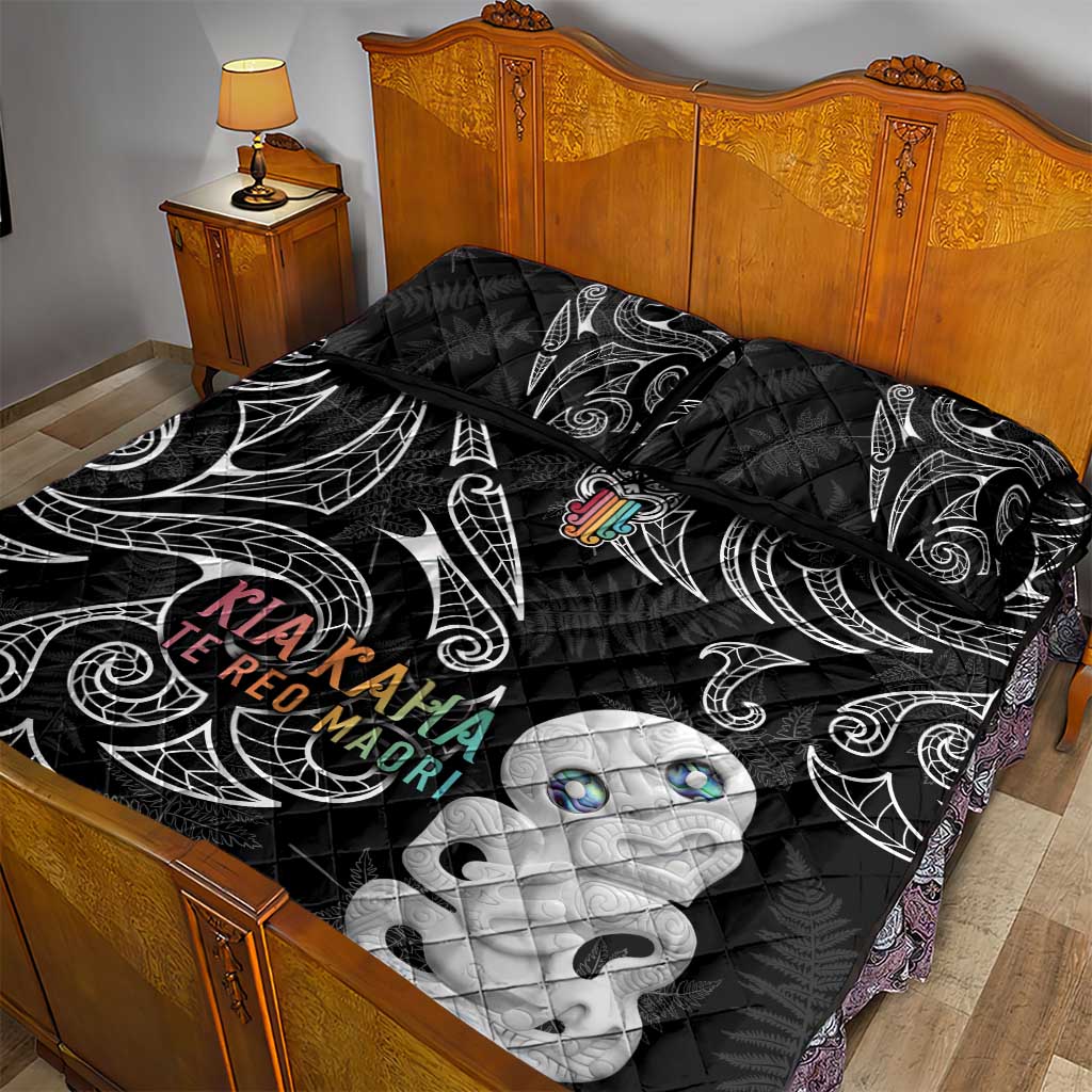 Kia Hara Te reo Maori Quilt Bed Set Manaia Moko Pattern LT7 - Polynesian Pride