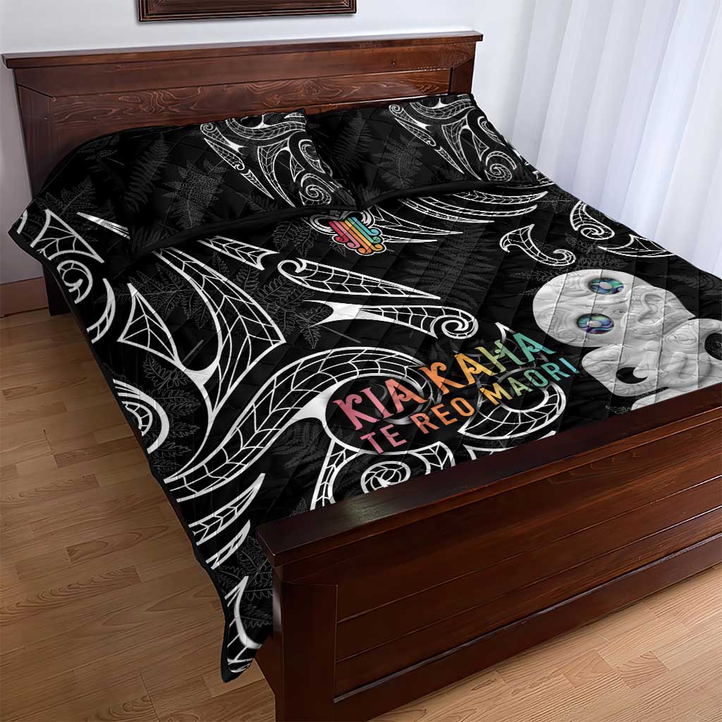 Kia Hara Te reo Maori Quilt Bed Set Manaia Moko Pattern LT7 - Polynesian Pride