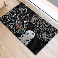 Kia Hara Te reo Maori Rubber Doormat Manaia Moko Pattern LT7 - Polynesian Pride