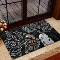 Kia Hara Te reo Maori Rubber Doormat Manaia Moko Pattern LT7 - Polynesian Pride