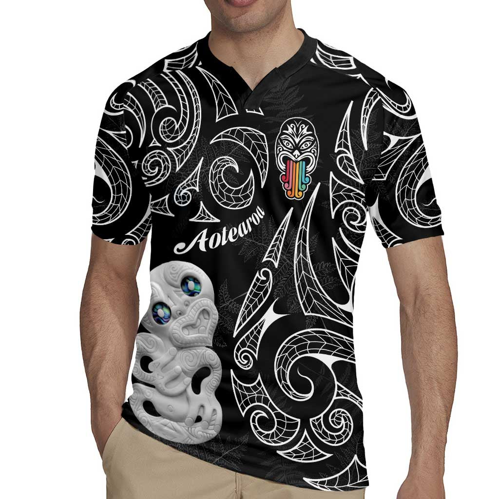 Kia Hara Te reo Maori Rugby Jersey Manaia Moko Pattern LT7 - Polynesian Pride