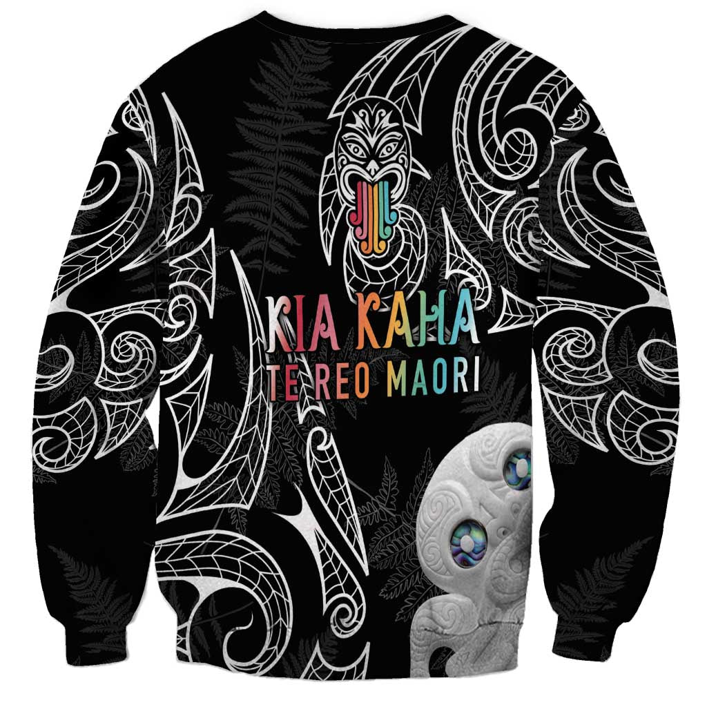 Kia Hara Te reo Maori Sweatshirt Manaia Moko Pattern LT7 - Polynesian Pride