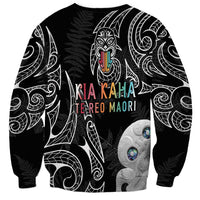 Kia Hara Te reo Maori Sweatshirt Manaia Moko Pattern LT7 - Polynesian Pride