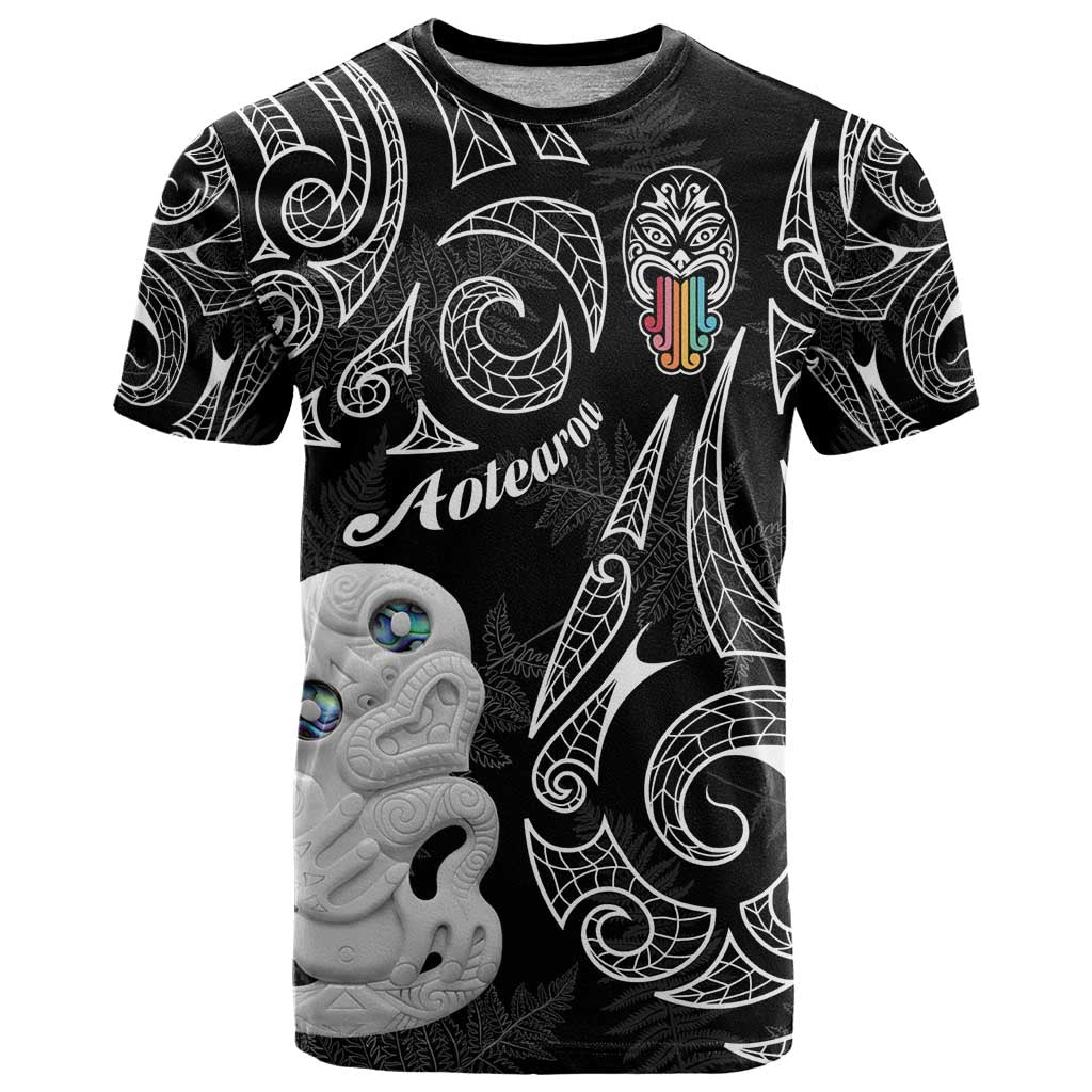 Kia Hara Te reo Maori T Shirt Manaia Moko Pattern LT7 Black - Polynesian Pride