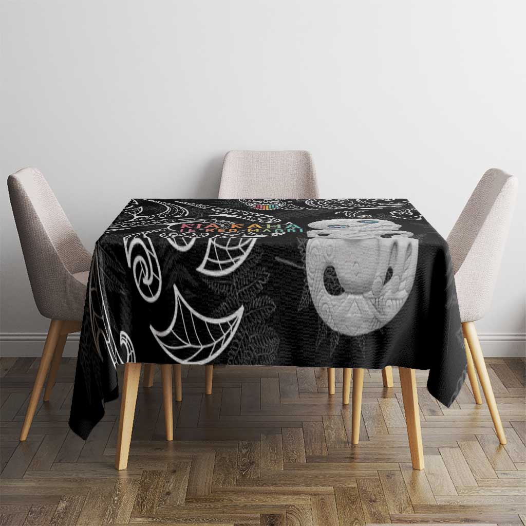 Kia Hara Te reo Maori Tablecloth Manaia Moko Pattern LT7 - Polynesian Pride