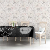 Kia Hara Te reo Maori Tablecloth Manaia Moko Pattern LT7 - Polynesian Pride