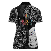 Kia Hara Te reo Maori Women Polo Shirt Manaia Moko Pattern LT7 - Polynesian Pride
