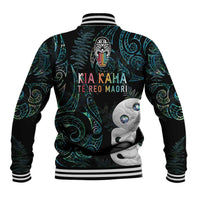 Kia Hara Te reo Maori Baseball Jacket Manaia Moko Mix Paua Shell LT7 - Polynesian Pride