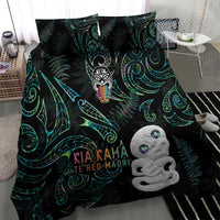 Kia Hara Te reo Maori Bedding Set Manaia Moko Mix Paua Shell LT7 - Polynesian Pride