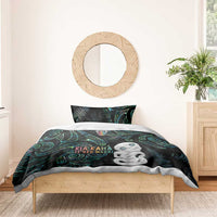 Kia Hara Te reo Maori Bedding Set Manaia Moko Mix Paua Shell LT7 - Polynesian Pride
