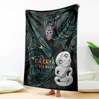 Kia Hara Te reo Maori Blanket Manaia Moko Mix Paua Shell LT7 - Polynesian Pride