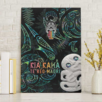 Kia Hara Te reo Maori Canvas Wall Art Manaia Moko Mix Paua Shell LT7 Without Frame Green - Polynesian Pride
