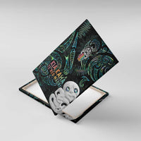 Kia Hara Te reo Maori Canvas Wall Art Manaia Moko Mix Paua Shell LT7 With Frame Green - Polynesian Pride