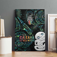 Kia Hara Te reo Maori Canvas Wall Art Manaia Moko Mix Paua Shell LT7 - Polynesian Pride