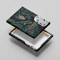 Kia Hara Te reo Maori Canvas Wall Art Manaia Moko Mix Paua Shell LT7 - Polynesian Pride