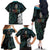 Kia Hara Te reo Maori Family Matching Off The Shoulder Long Sleeve Dress and Hawaiian Shirt Manaia Moko Mix Paua Shell