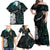 Kia Hara Te reo Maori Family Matching Off Shoulder Maxi Dress and Hawaiian Shirt Manaia Moko Mix Paua Shell