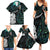 Kia Hara Te reo Maori Family Matching Summer Maxi Dress and Hawaiian Shirt Manaia Moko Mix Paua Shell