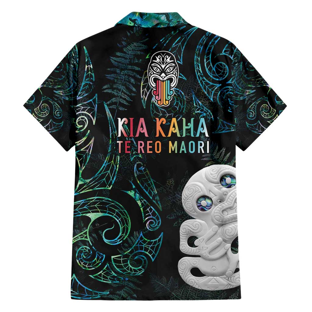 Kia Hara Te reo Maori Hawaiian Shirt Manaia Moko Mix Paua Shell LT7 - Polynesian Pride
