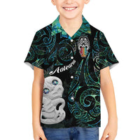 Kia Hara Te reo Maori Hawaiian Shirt Manaia Moko Mix Paua Shell LT7 - Polynesian Pride