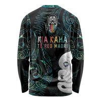 Kia Hara Te reo Maori Long Sleeve Shirt Manaia Moko Mix Paua Shell LT7 - Polynesian Pride