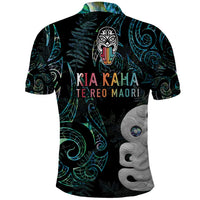 Kia Hara Te reo Maori Polo Shirt Manaia Moko Mix Paua Shell LT7 - Polynesian Pride