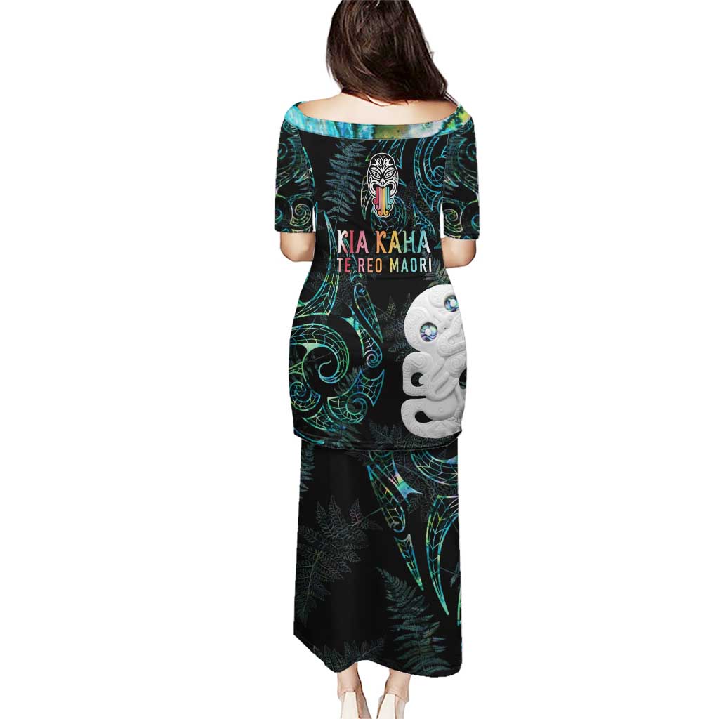 Kia Hara Te reo Maori Puletasi Manaia Moko Mix Paua Shell LT7 - Polynesian Pride