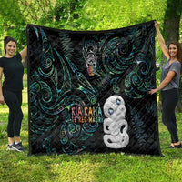 Kia Hara Te reo Maori Quilt Manaia Moko Mix Paua Shell LT7 - Polynesian Pride