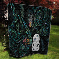 Kia Hara Te reo Maori Quilt Manaia Moko Mix Paua Shell LT7 - Polynesian Pride