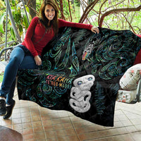 Kia Hara Te reo Maori Quilt Manaia Moko Mix Paua Shell LT7 - Polynesian Pride