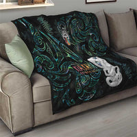 Kia Hara Te reo Maori Quilt Manaia Moko Mix Paua Shell LT7 - Polynesian Pride