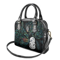 Kia Hara Te reo Maori Shoulder Handbag Manaia Moko Mix Paua Shell LT7 - Polynesian Pride