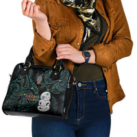 Kia Hara Te reo Maori Shoulder Handbag Manaia Moko Mix Paua Shell LT7 - Polynesian Pride