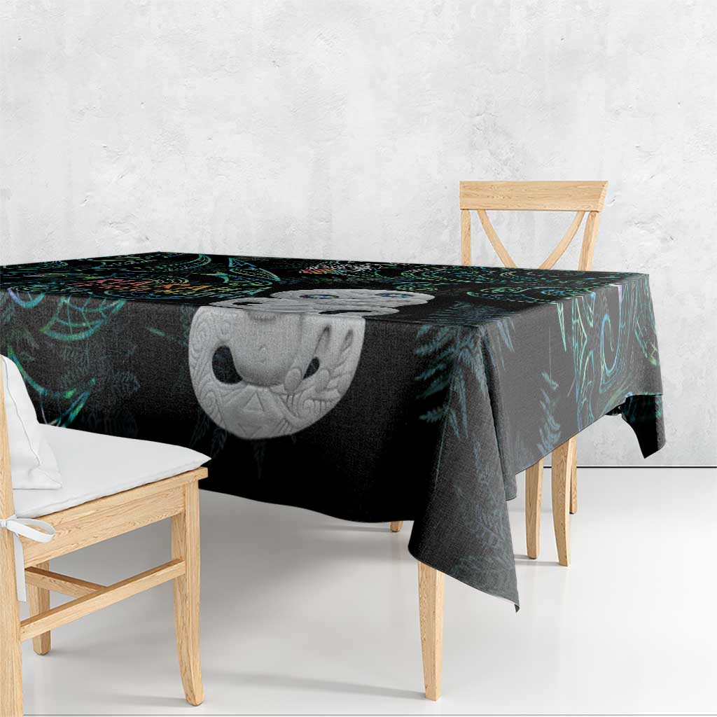 Kia Hara Te reo Maori Tablecloth Manaia Moko Mix Paua Shell LT7 - Polynesian Pride