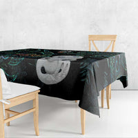 Kia Hara Te reo Maori Tablecloth Manaia Moko Mix Paua Shell LT7 - Polynesian Pride