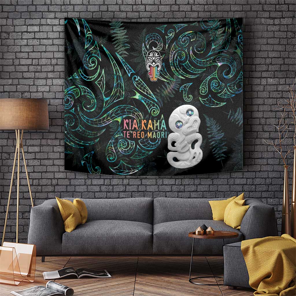 Kia Hara Te reo Maori Tapestry Manaia Moko Mix Paua Shell LT7 - Polynesian Pride