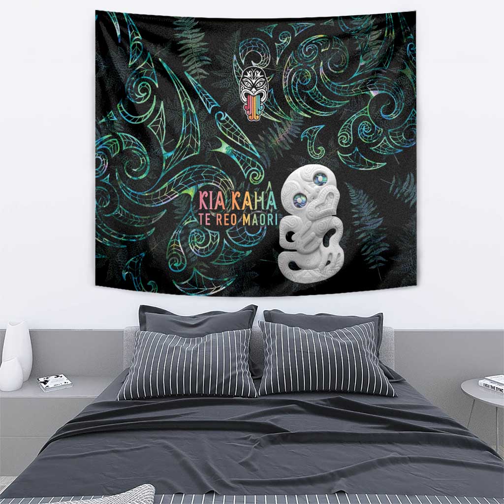 Kia Hara Te reo Maori Tapestry Manaia Moko Mix Paua Shell LT7 - Polynesian Pride