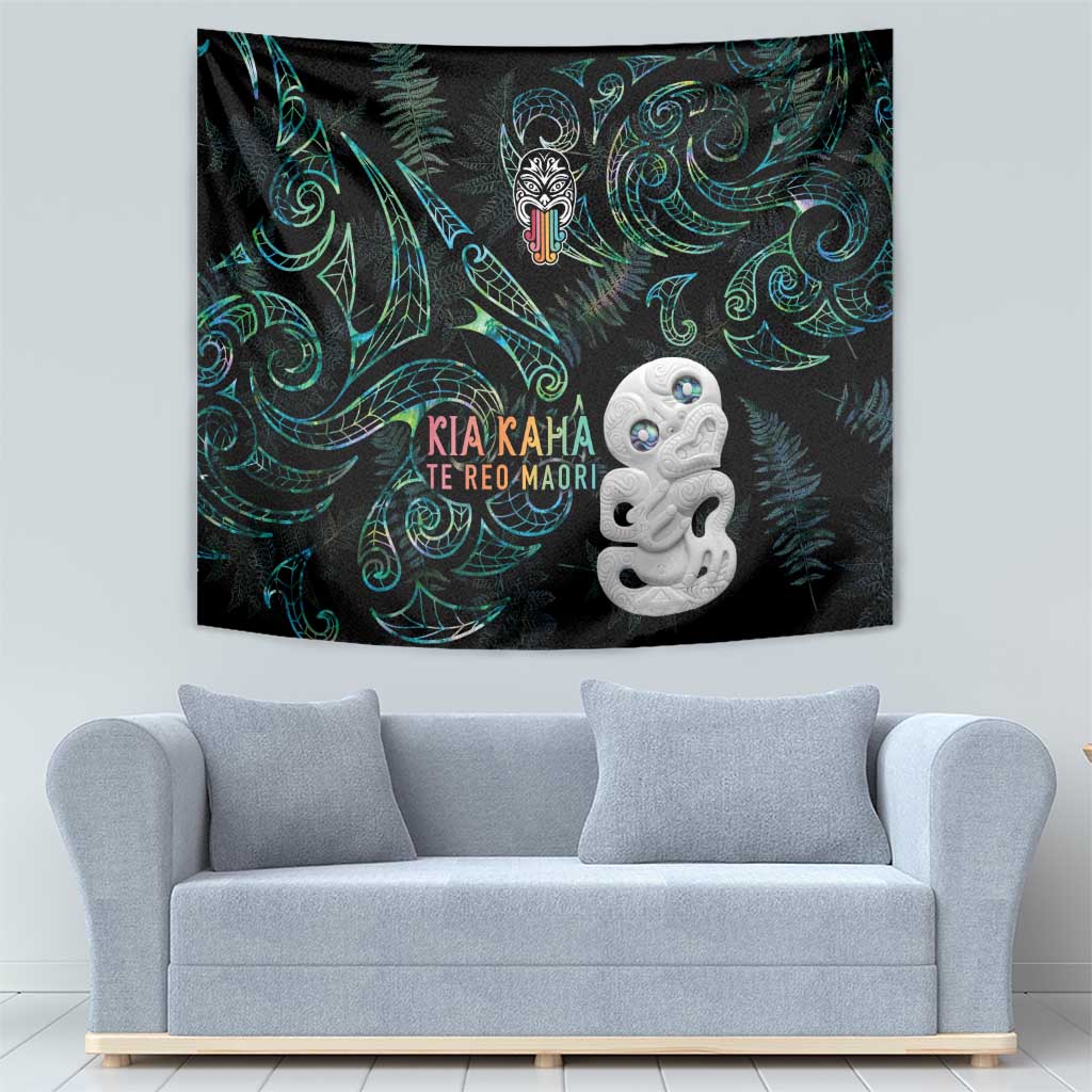 Kia Hara Te reo Maori Tapestry Manaia Moko Mix Paua Shell LT7 - Polynesian Pride