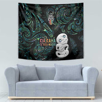 Kia Hara Te reo Maori Tapestry Manaia Moko Mix Paua Shell LT7 - Polynesian Pride