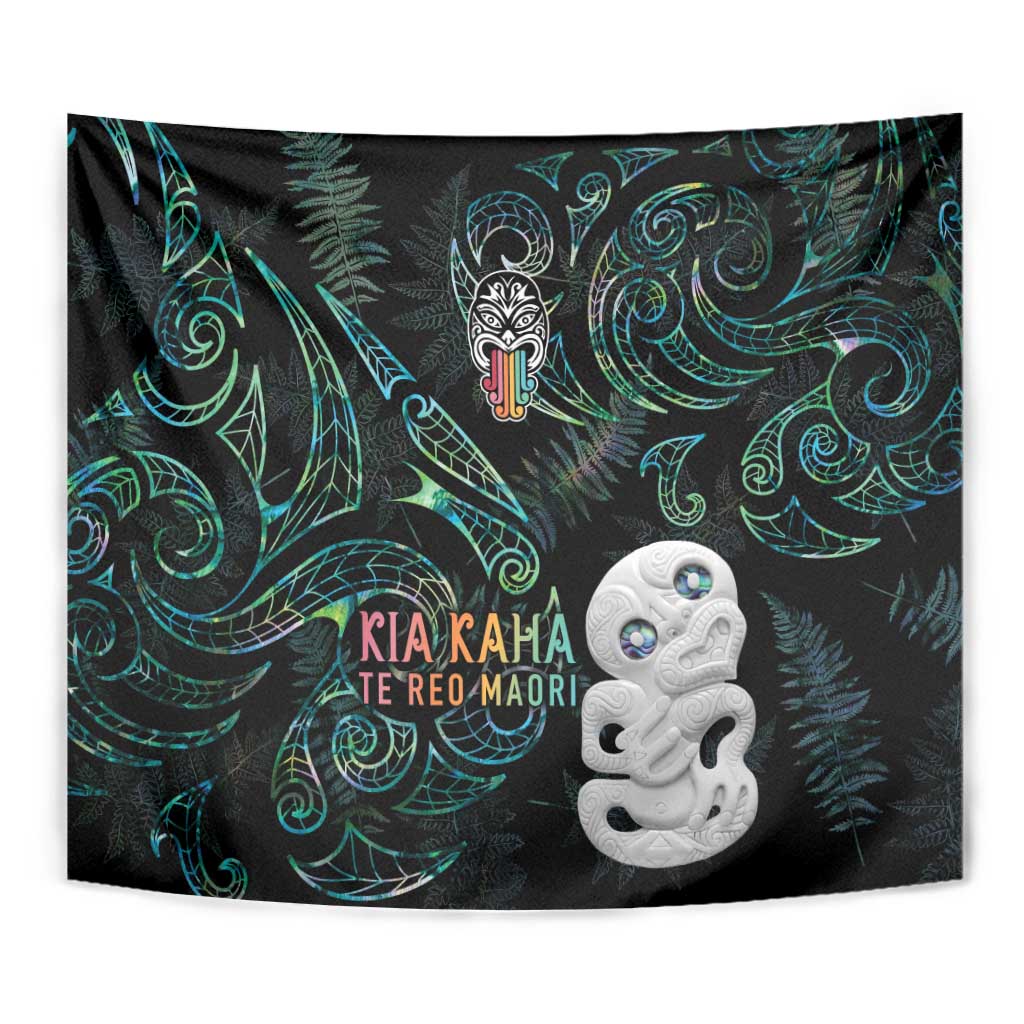 Kia Hara Te reo Maori Tapestry Manaia Moko Mix Paua Shell LT7 - Polynesian Pride