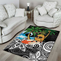 Tropical Christmas Polynesian Area Rug Funny Surfing Pineapple LT7 - Polynesian Pride